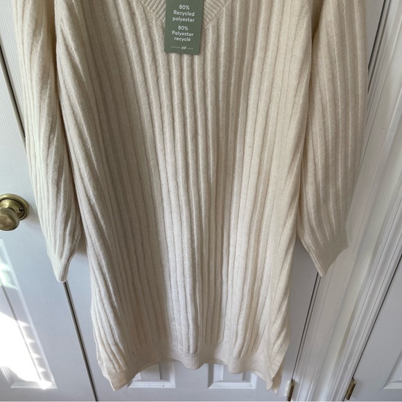 NWT H&M V-Neck Sweater Rib Knit Midi Dress - Picture 11 of 11